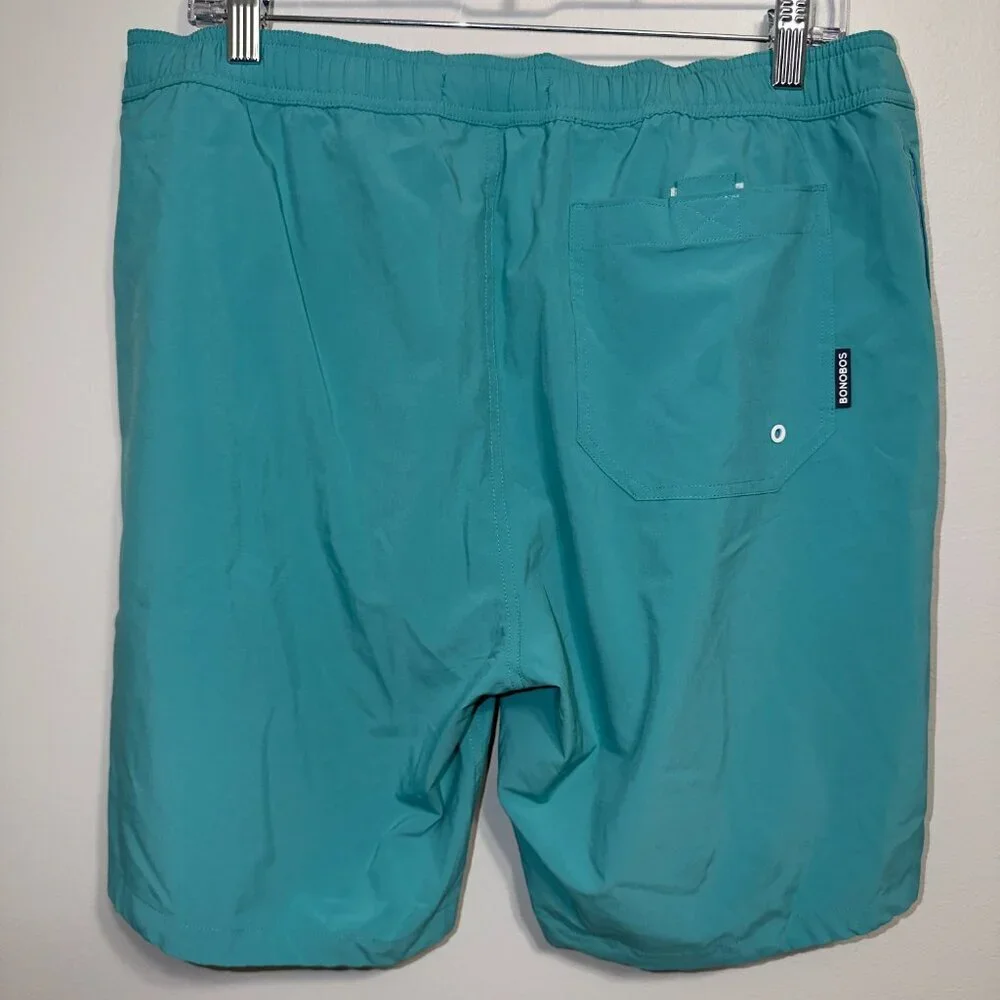 Bonobos Teal Swim Shorts Size L Drawstring Elastic Waist Quick Dry Beach